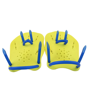 1 Pair of Adults Unisex Swimming Surfing Sports Fin Paddle Training Webbed Gloves Yellow - Intl