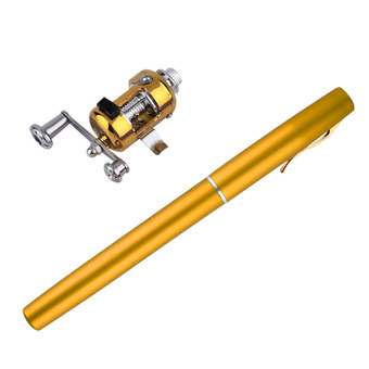 เบ็ดปากกา เบ็ดขนาดเล็ก Pen Fishing Rod ( สีทอง)