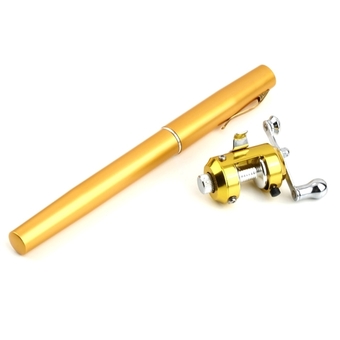 OEM Pen Fishing Set ชุดเบ็ดปากกา ตกปลา ตกกุ้ง ชุดรอกเบท (สีทอง)