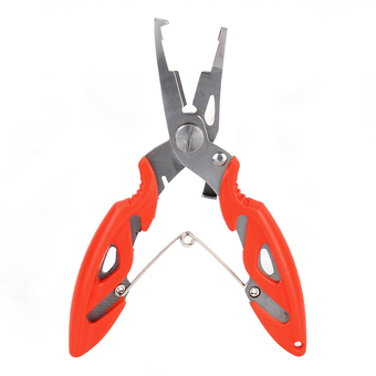Multifunctional pliers Stainless steel fishing gear scissors (Red) - Intl