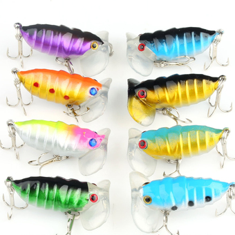 Water Insects Lure Fishing Bait Bass Crank Bait Hooks 1 Pcs Plastic Top 4Cm New (Intl)
