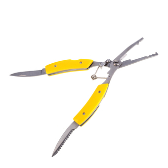 Stainless Steel Line Cutter Remove Hook Yellow Lure Fishing Pliers Scissors