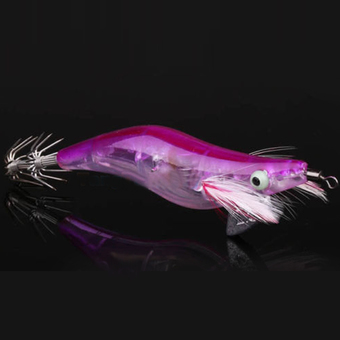 4pcs 10cm Shrimp Flashing LED Light Squid Jig Fishing Lure Prawn Tackle (Intl)