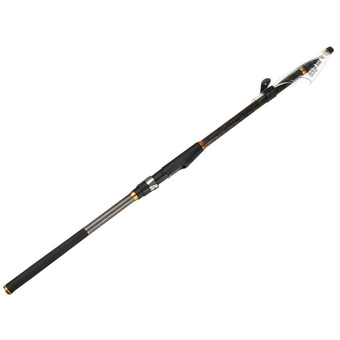 Carbon Spinning Telescopic Fishing Rod Black