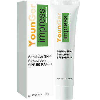 Younger impress ครีมกันแดด สำหรับผิวแพ้ง่าย SPF50 PA+++ 15 g.