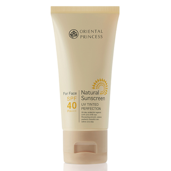 ORIENTAL PRINCESS ครีมกันแดดผิวหน้า Natural Sunscreen UV Tinted Perfection SPF40 PA+++ 50 g.