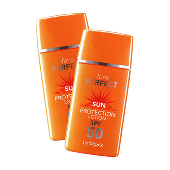 Faris Perfect Sun Protection Lotion SPF 50 PA+++กันแดด สีเนื้อ30 ml. (2ชิ้น)