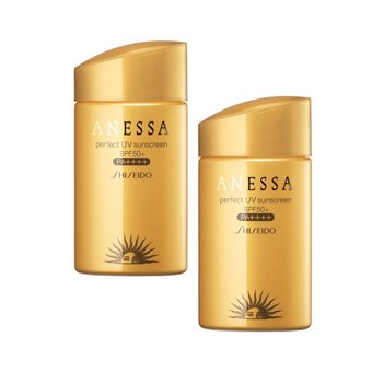 SHISEIDO Anessa Perfect Essence Sunscreen SPF50+PA+++ กันแดดชิทอง ครีมกันแดดอเนสซ่า สีทอง กันเหงื่อ กันน้ำ 60ml. ( 2 ขวด)