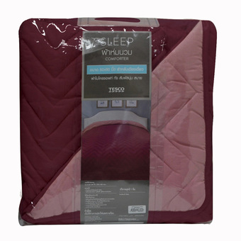 Tesco ผ้านวมComforter ขนาด 60 X 80นิ้ว TRULY (สีแดงเข้ม)