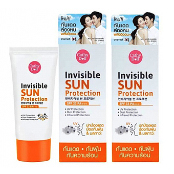 Cathy Doll Invisible Sun Protection SPF 33 PA+++(ครีมกันแดดล่องหน เคที่ ดอลล์ อินวิซิเบิ้ล ซัน โพรเท็คชั่น SPF 33 PA+++ ) (60 กรัม) 2 ชิ้น