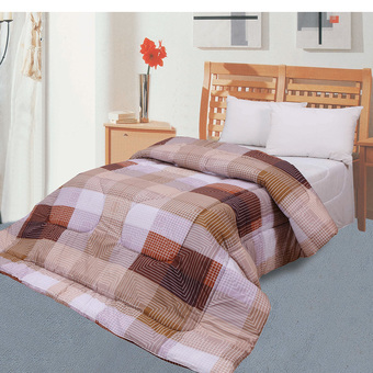 SATIN ผ้านวม 60X80 น้ำตาลสก็อต D52