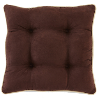 TescoเบาะT4กุ๊นขอบ18X18นิ้ว (สีน้ำตาลเข้ม)