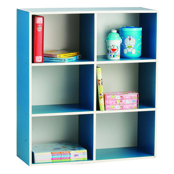 Tesco ชั้นเอนกประสงค์ 6 ช่อง ขนาด 80x30x90 ซม.- สีฟ้า