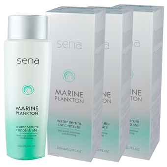 Sena Marine Plankton Water Serum Concentrate เซน่า มารีน แพลงก์ตอน วอเตอร์ เซรั่ม คอนเซนเทรด บำรุงผิวหน้าใสเด้ง 150ml. (3 ขวด)