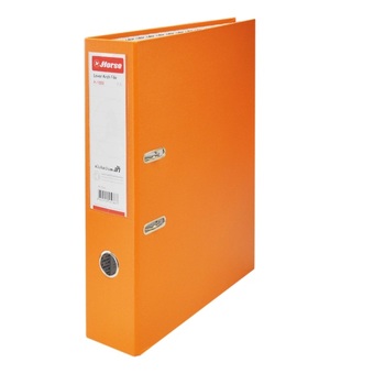 HORSE แฟ้มสันกว้าง 3 นิ้ว คลิปสูง H1002F (สีส้ม)