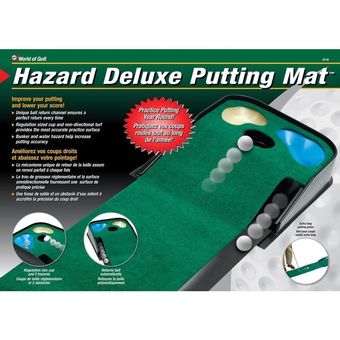 OMG Deluxe putting mat พรมซ้อมพัตต์ มีสิ่งกีดขวาง พร้อมระบบคืนลูกอัตโนมัติ