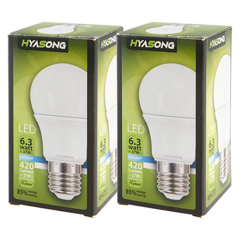 HYASONG หลอดไฟ LED 6.3 W เดย์ไลท์ 2 แพ็ค (แพ็ค 1 หลอด)
