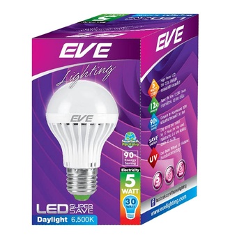 EVE แอลอีดี A55 SAVE 5 วัตต์ เดย์ไลท์ (1 หลอด)