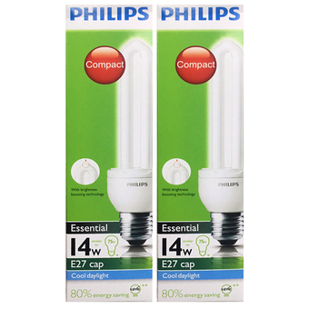 PHILIPS E-SAVER 14W คูลเดย์ไลท์ 2 แพ็ค (แพ็ค 1 หลอด)