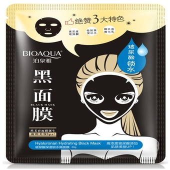 BIOAQUA แผ่นมาร์คหน้าถ่านไม้ไผ่ สีดำ 1 แผ่น