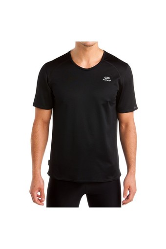 KALENJI Ekiden เสื้อวิ่งผู้ชาย เทคโนโลยีระบายเหงื่อ Equarea แห้งไว รุ่น EquareaS1 ( สีดำ)