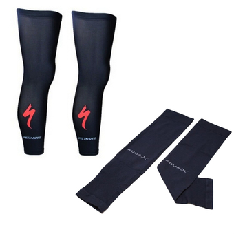 Parbuf ปลอกขา (แดง) กัน UV + ปลอกแขน AQUA-X ป้องกัน UV สูง