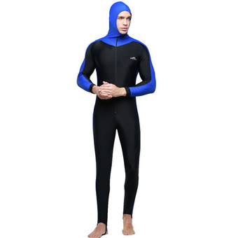 Men Wetsuits Fullsuit Swimwear One Piece Swimsuit Snorkeling Scuba Diving Wet Suits – Dark Blue (Intl)