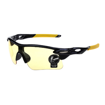 Jetting Buy แว่นกันแดดขับจักรยาน เปลี่ยนเลนส์ได้ Cycling Bicycle SunGlasses UV400 Explosionproof - สีเหลือง - Intl