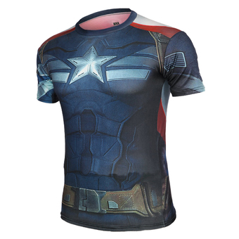 Captain America Hero Men Compression Shirt Top