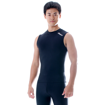 Fitsuits เสื้อรัดกล้ามเนื้อ แขนกุด FS-S003-01 (Black)