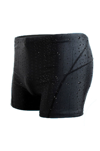 Men&#039;s Brand Sharkskin Swimwear Trunks Black - Intl