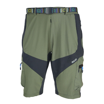 Summer Outdoor Men's Cycling MTB Bike Shorts Loose-fit Liner CoolMax Padded Short (Green)