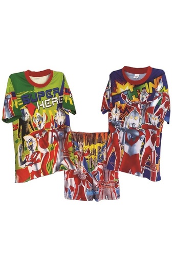 Masahiro เซ็ทเสื้อยืดการ์ตูนอุลตร้าแมน และกางเกง สำหรับเด็ก 4-10 ปี รุ่น K-0012