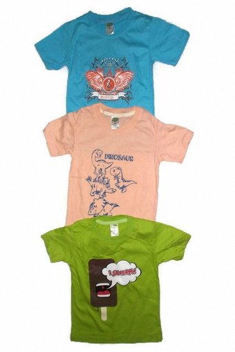 Max Baby เสื้อเด็ก แบบที่ 15 จำนวน 3 ตัว (ฟ้า,ชมพู,เขียว)