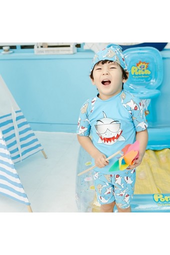Max Baby ชุดว่ายน้ำลายปลา 3 ชิ้น