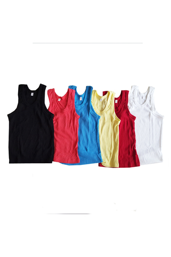achute เซ็ตเสื้อกล้าม 6 ตัว ผ้ายืดเนื้อนิ่มใส่สบายยืดได้ มาก สำหรับเด็ก 2-6 ขวบ