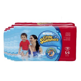 กางเกงผ้าอ้อม สำหรับว่ายน้ำ Huggies - Little Swimmers ไซส์ L 10 ชิ้น (4แพ็ค)