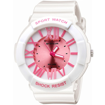 Poca Watch S SPORT นาฬิกาข้อมือหญิง กันน้ำได้- Po LadySw-GP92WP (White/Pink)
