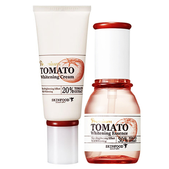 Skinfood Premium Tomato Whitening Essence 50ml + Cream 50ml (เซรั่ม+ครีม)
