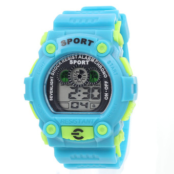 Sevenlight นาฬิกาข้อมือ นาฬิกา Sport Style Blue Rubber Strap GP9001