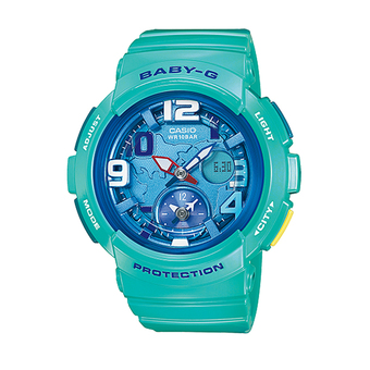 Casio Baby-G นาฬิกาข้อมือผู้หญิง สีฟ้า สายเรซิ่น รุ่น BGA-190-3B