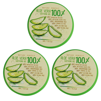 Nature Aloe vera 100% By Nature Perfect เจลว่านหางจระเข้ บำรุงผิวหน้าและผิวกาย 50g (3ชิ้น)