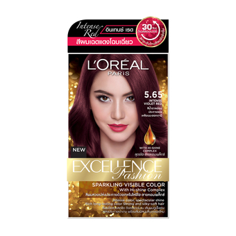 L'Oreal Paris เอ็กซ์เซลเล้นซ์ ครีมเปลี่ยนสี (#5.65 น้ำตาลอ่อนประกายแดงเหลือบมะฮอกกานี)