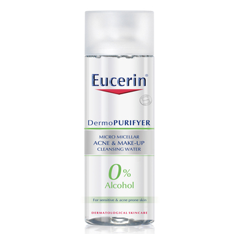 Eucerin เดอร์โมเพียวริฟายเออร์ แอคเน่ แอนด์ เมคอัพ คลีนซิ่ง วอเตอร์ 200 มล.