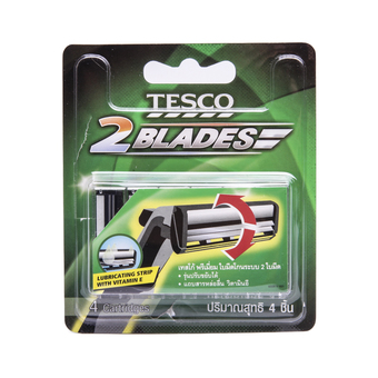 Tesco Twin Blade System Cartridges 4 s