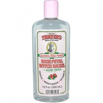Thayers Alcohol-Free Rose Petal Witch Hazel with Organic Aloe Vera Formula Toner 12 oz (355 ml)