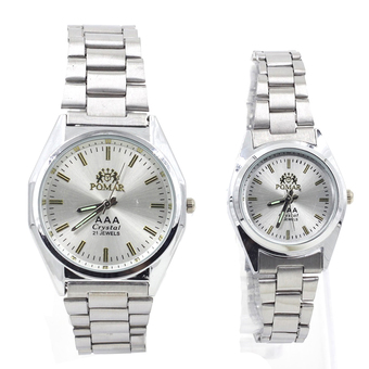 POMAR นาฬิกาข้อมือคู่รัก 9186-8122 (Silver/ White)