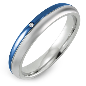 555jewelry Stainless Steel 316L แหวน รุ่น AZR-R113-E-S (Blue)