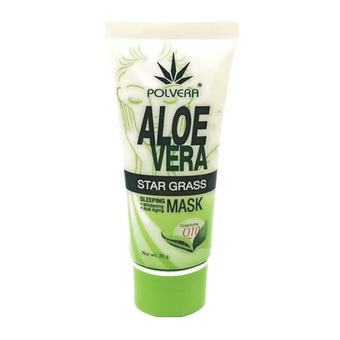 Aloe Vera and Star Grass Sleeping Mask 20 g. เจลมาส์กหน้า อ่อนโยน ลดสิว ผิวกระจ่างใส 1 Pcs.