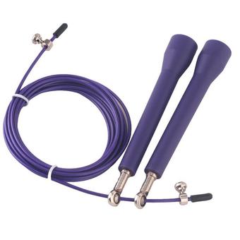 LALANG 3m Metal Bearing Skipping Rope Speed Cable Jump Rope Fitness Sports (Dark Purple) - Intl